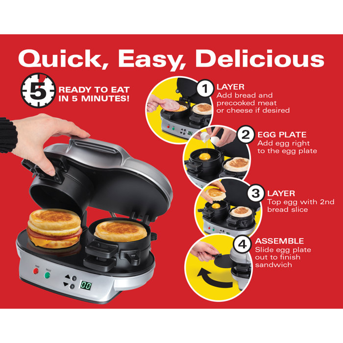 Hamilton Beach® Dual Breakfast Sandwich Maker & Reviews Wayfair